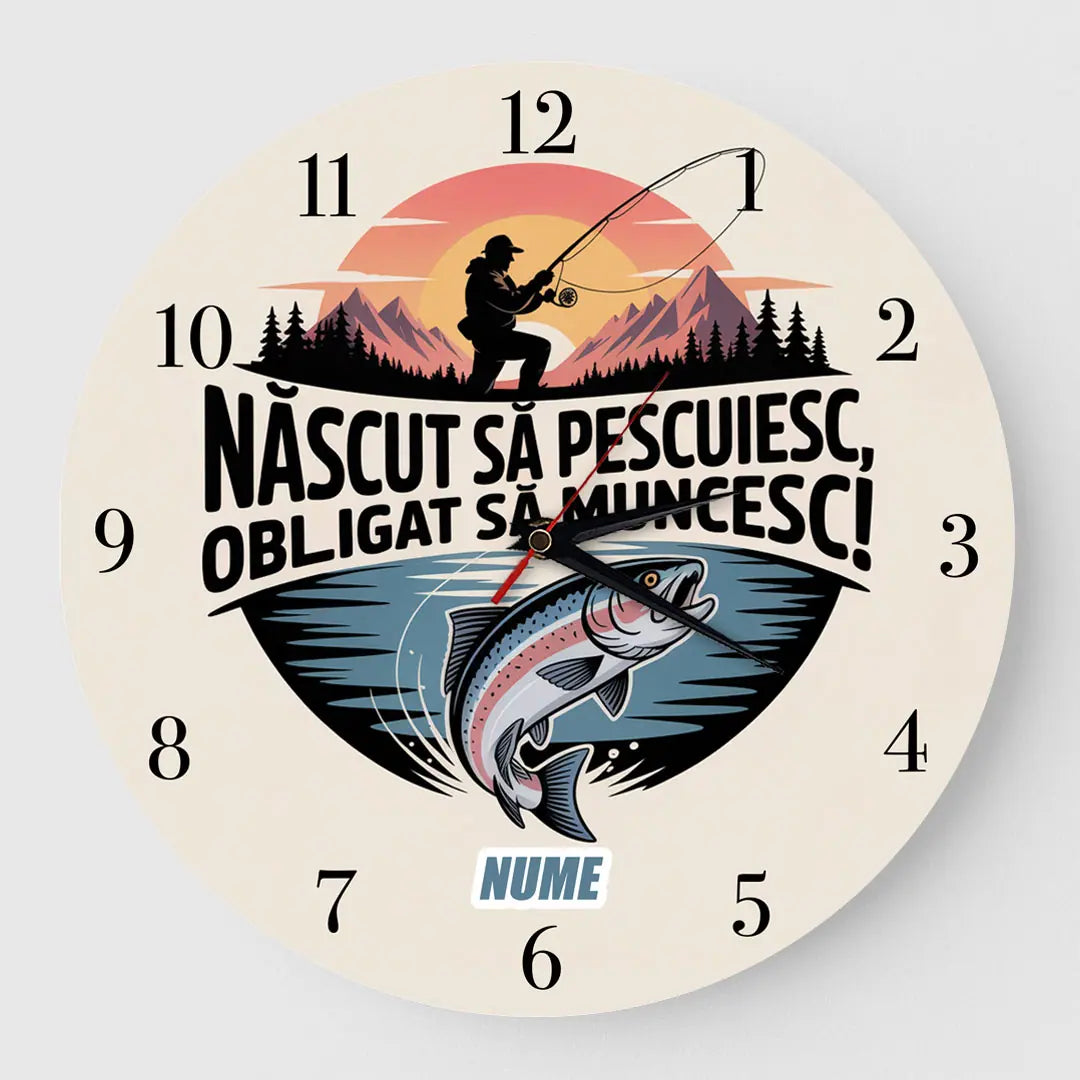 Ceas pescar nascut sa pescuiesc