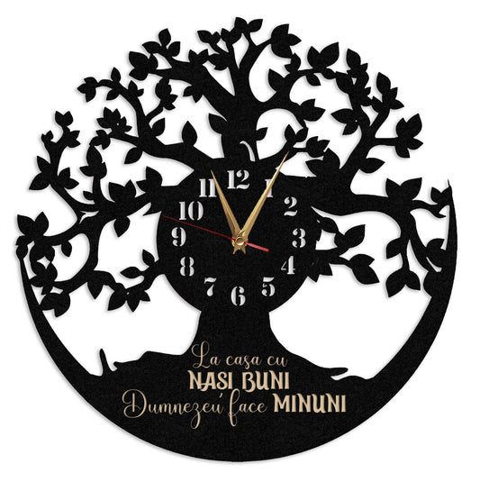 Ceas Personalizat cadou la casa cu nasi buni copacul vietii