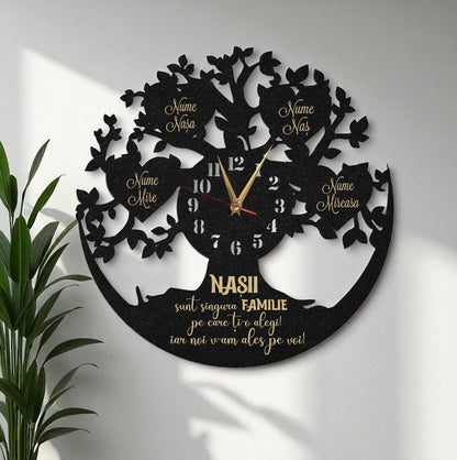 Ceas cadou pentru nasi copac cu inimi