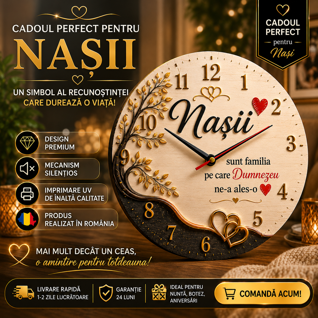Ceas Cadou Nasi Premium – Familia pe care a ales-o Dumnezeu